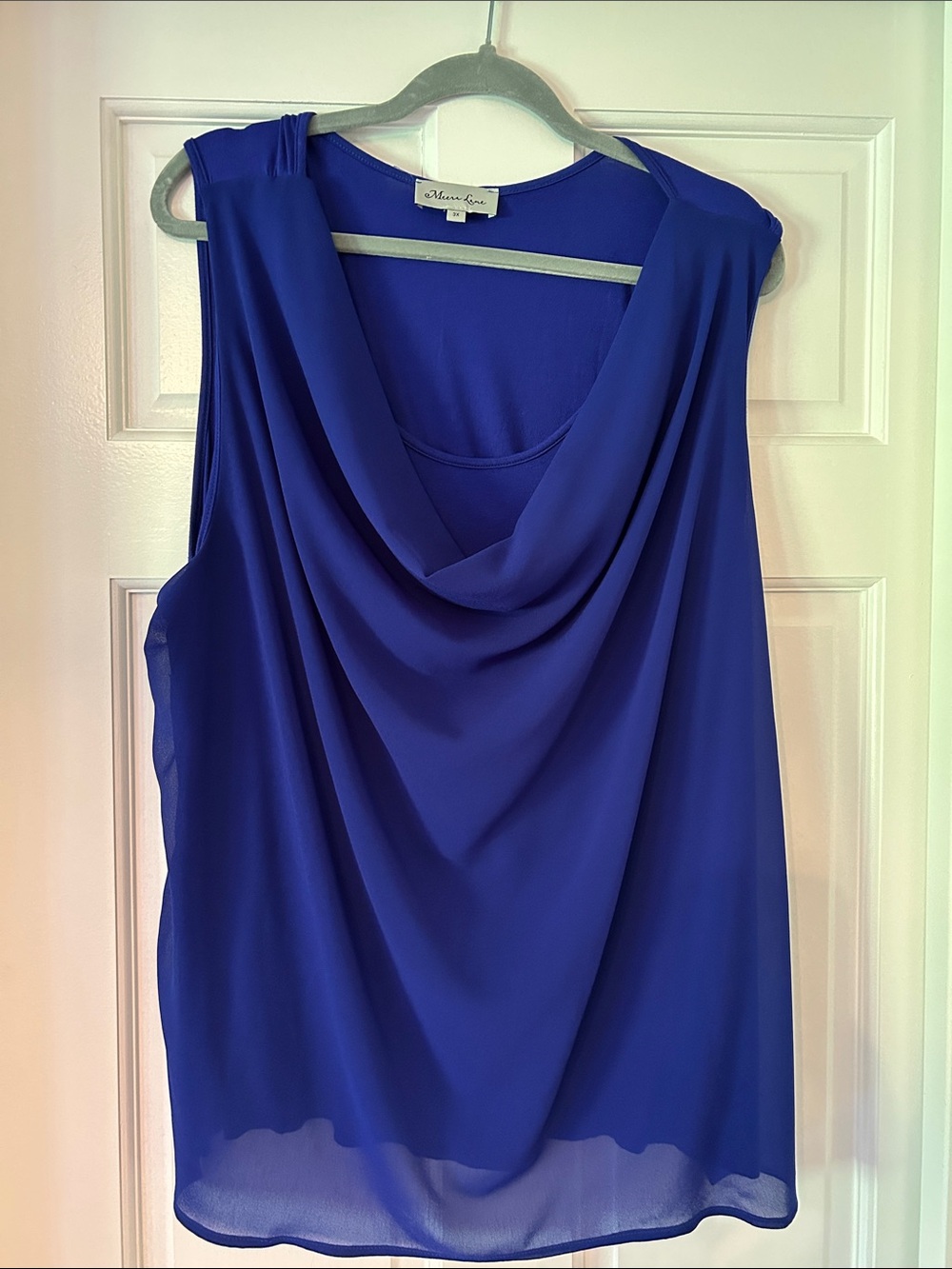 Maison Jules Cowl Neck Sleeveless Camisole - Royal Blue